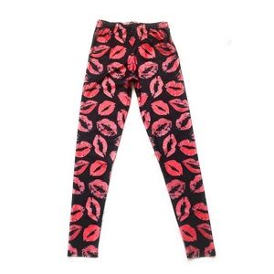 Kiss Me Leggings/ OnlineLeggingStore/ XL/ Black.